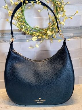 Kate Spade Leather Roulette Large Hobo Bag